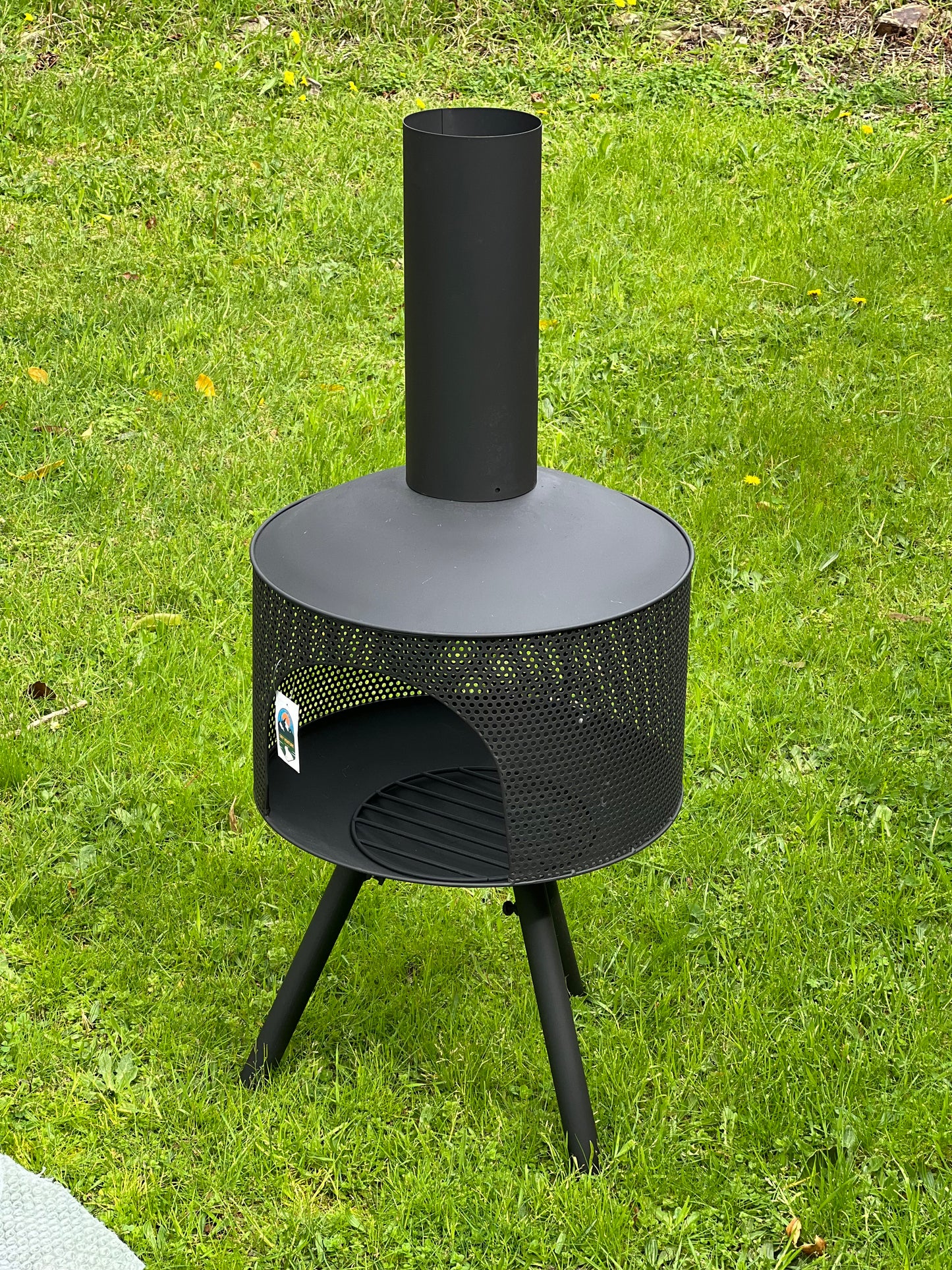 Steel firepit with chimney FP-005