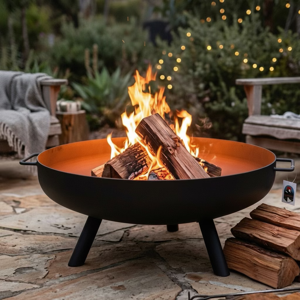 Black Steel 60cm Diameters Firepit FP007