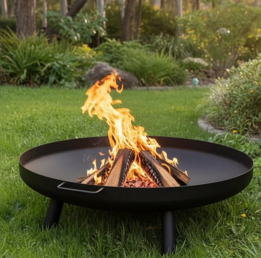 Large 90cm Diameters Wok Style Firepit DRYV-FP001B Black