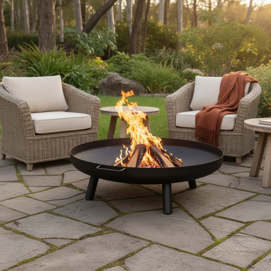 Large 90cm Diameters Wok Style Firepit DRYV-FP001B Black