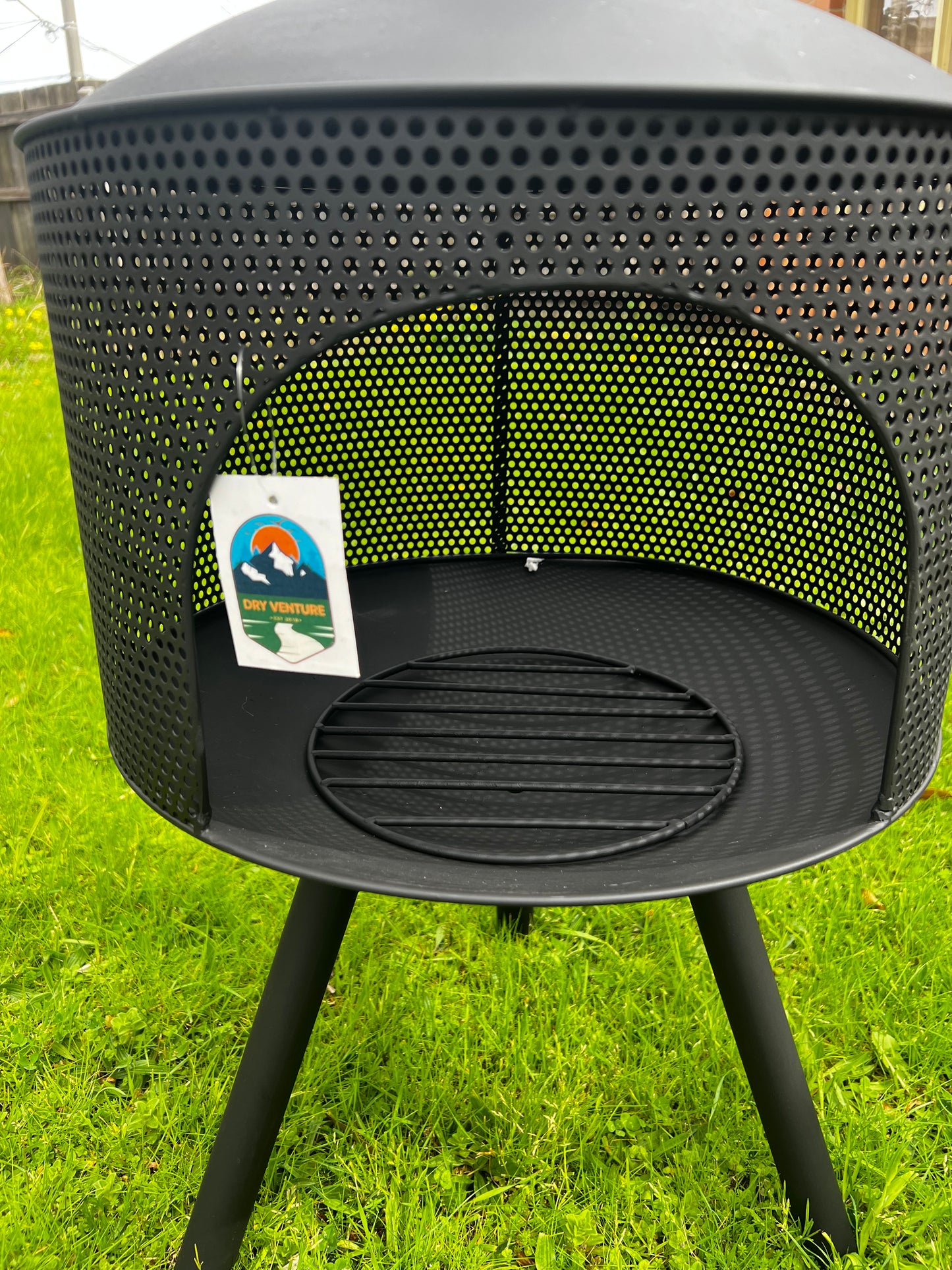Steel firepit with chimney FP-005
